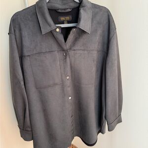 Truth Charcoal Button-Up Shacket